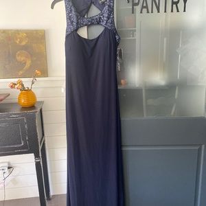 Navy Blue Betsy &  Adam Evening Dress